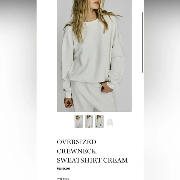 Eterne Oversized Crewneck. Creamy white color. Size M, perfect conditions - Picture 7 of 7